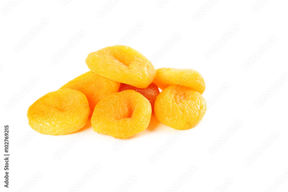 Dried apricots isolated on a white Dried apricots isolated on a white