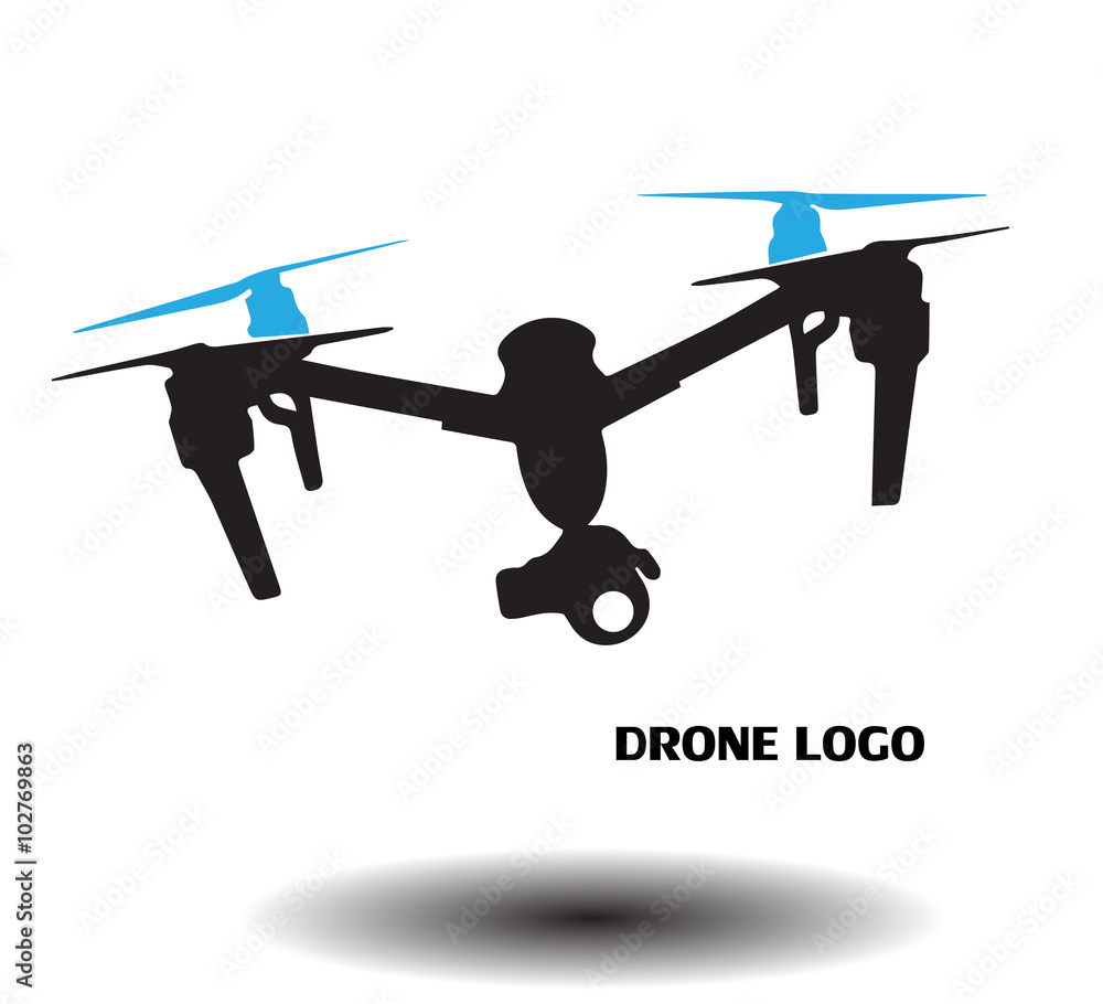 Drone logo - obrazy, fototapety, plakaty 