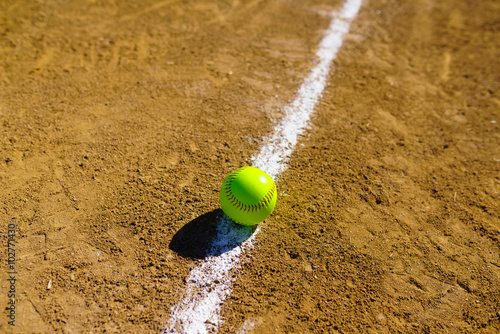 Softball in a softball field in California mountains