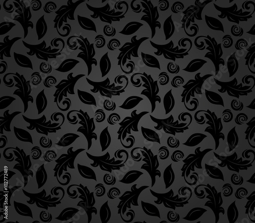 Floral ornament. Seamless abstract background with fine pattern