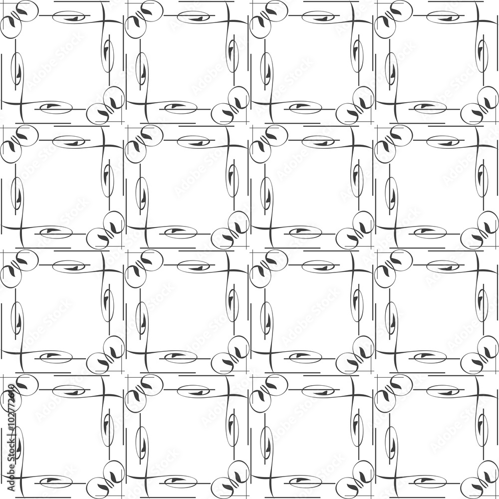 Naklejka premium Seamless pattern in islamic style, black and white Vector background