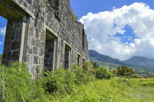 thick, old stone wall