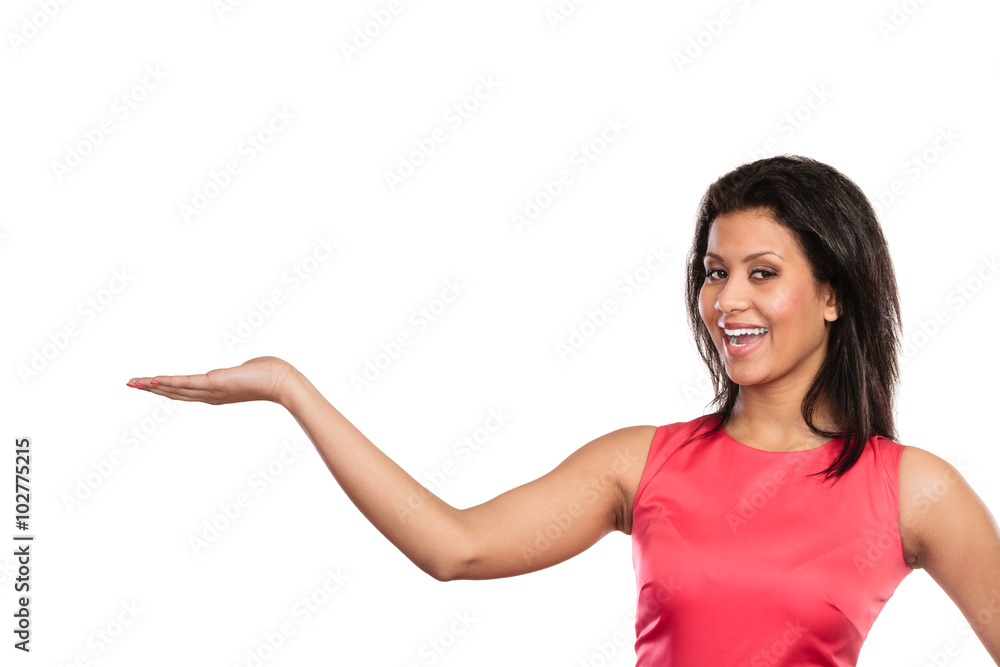 woman girl mixed race holding open palm woman girl mixed race holding open palm