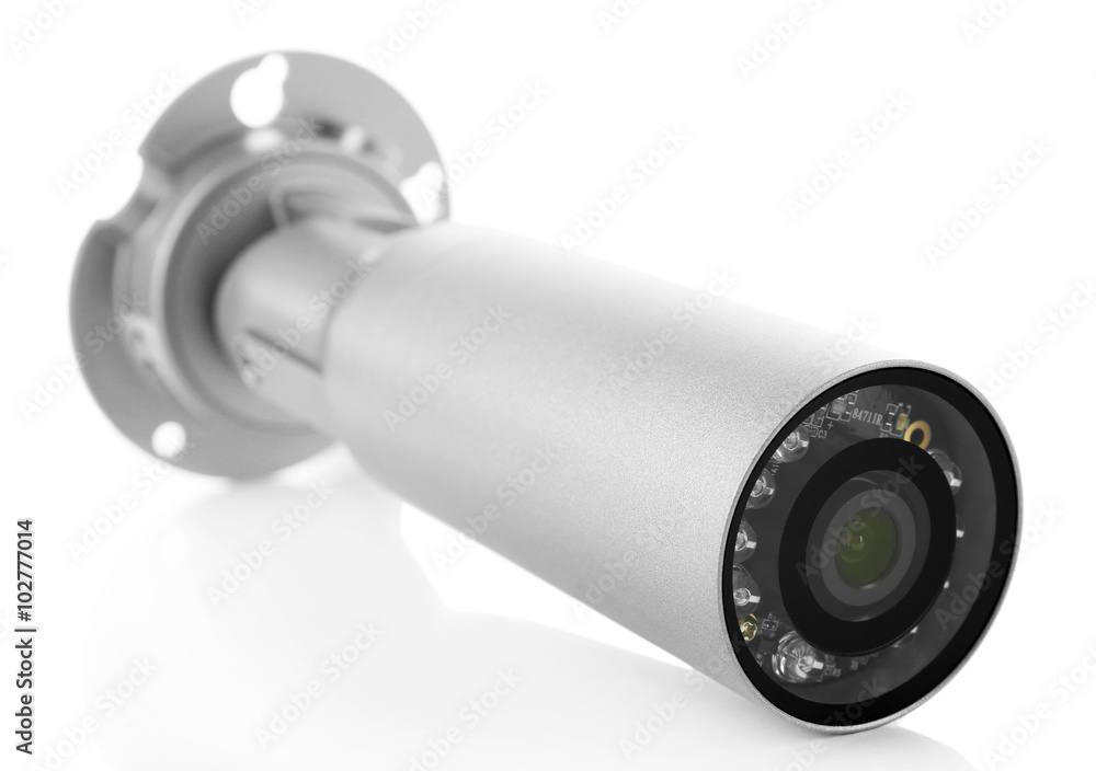 Security CCTV camera isolated on white Security CCTV camera isolated on white