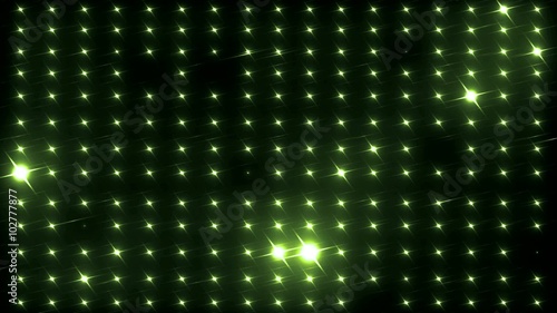 Flood lights green disco background. Abstract motion background, shining lights, energy waves. Seamless loop.