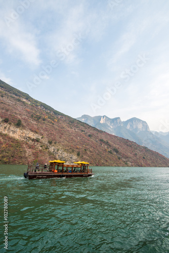 the wu gorge of three gorges at the yangtze river, china © cacaroot