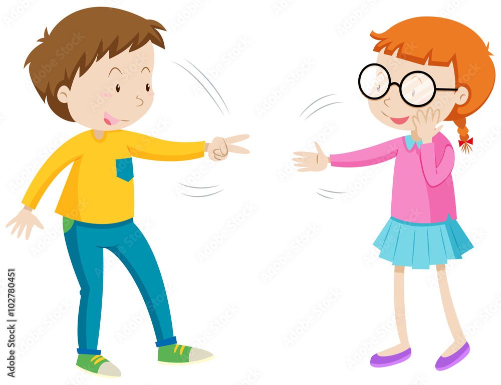 Children playing rock paper scissors Children playing rock paper scissors
