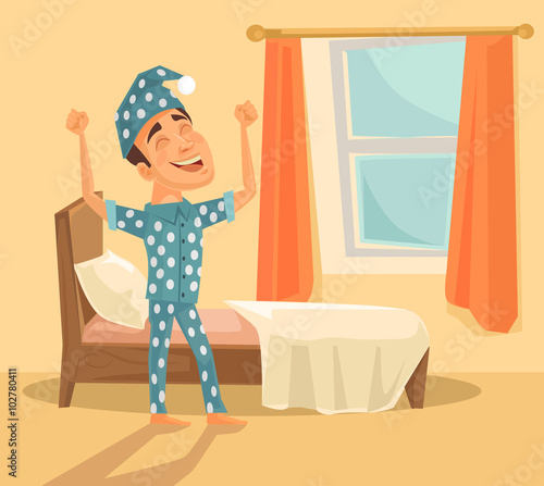 Good morning. Vector flat illustration