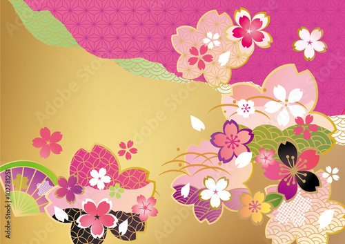 桜和  和柄  ベタ金