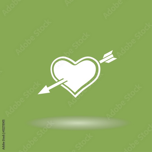 Pictograph of heart with arrow