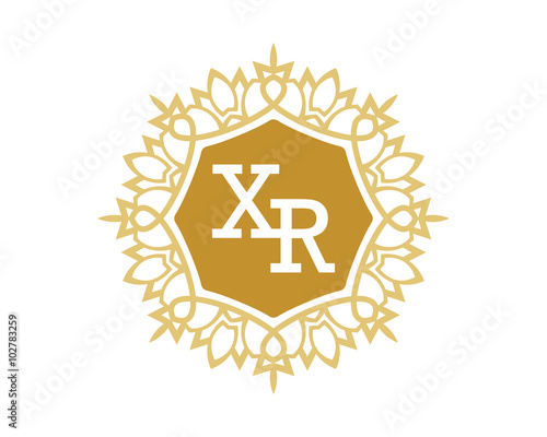 XR initial royal letter logo