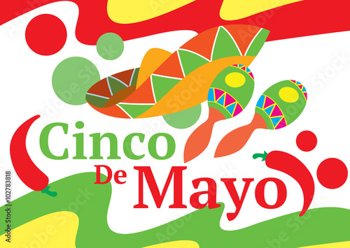Maracas. Musical Instrument. Maraca, Mexico, vector illustration.