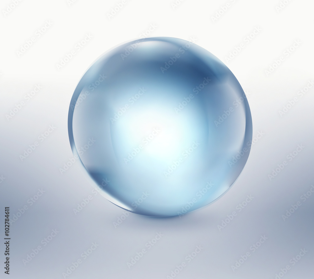 empty blue glass ball