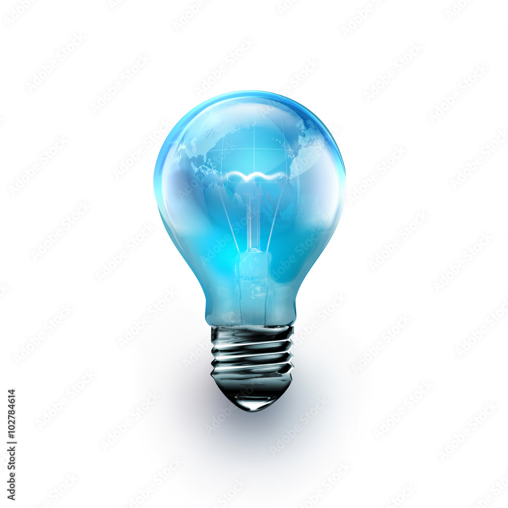 light bulb with the world inside light bulb with the world inside