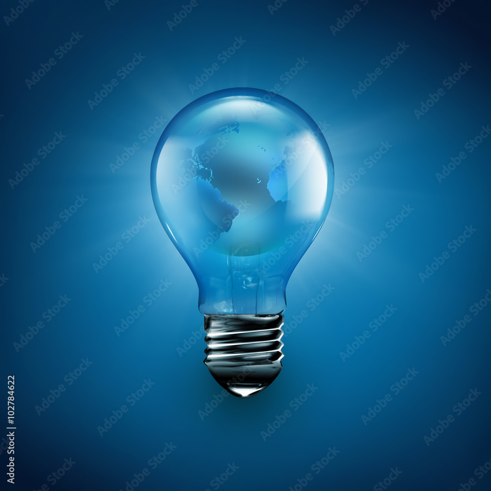 light bulb with the world inside light bulb with the world inside