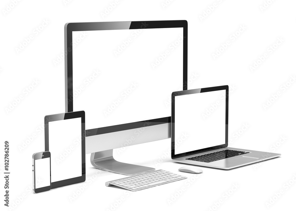 Ultimate web design, laptop, smartphone, tablet, computer, display
