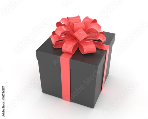 gift box with bows isolated on white