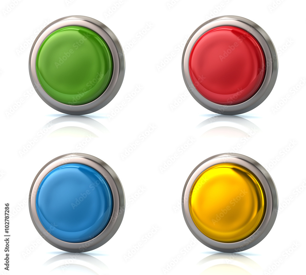 Set of blank buttons Set of blank buttons