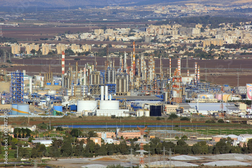 factories in Haifa Bay  Israel
