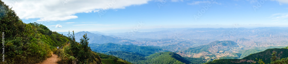 Naklejka premium Mountain view