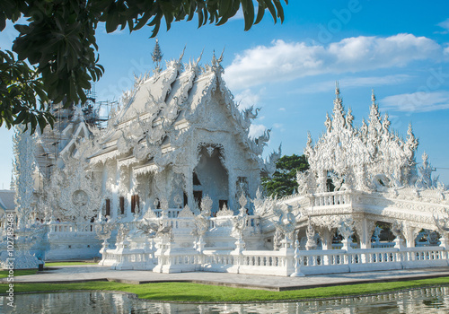 white temple Wat Rong Khun in Chang Rai photo