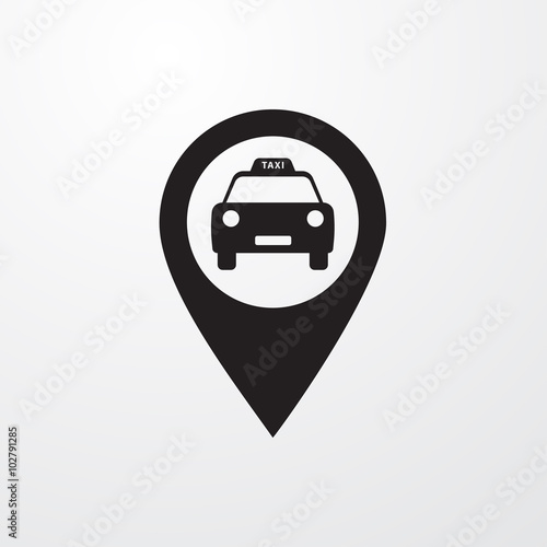 Taxi map pointer icon for web and mobile.