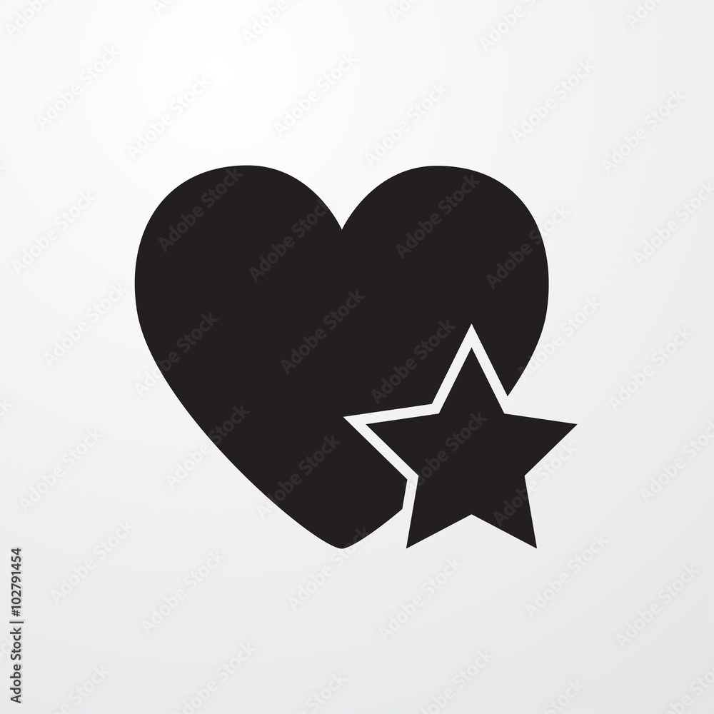 Favorite heart icon for web and mobile. Favorite heart icon for web and mobile.