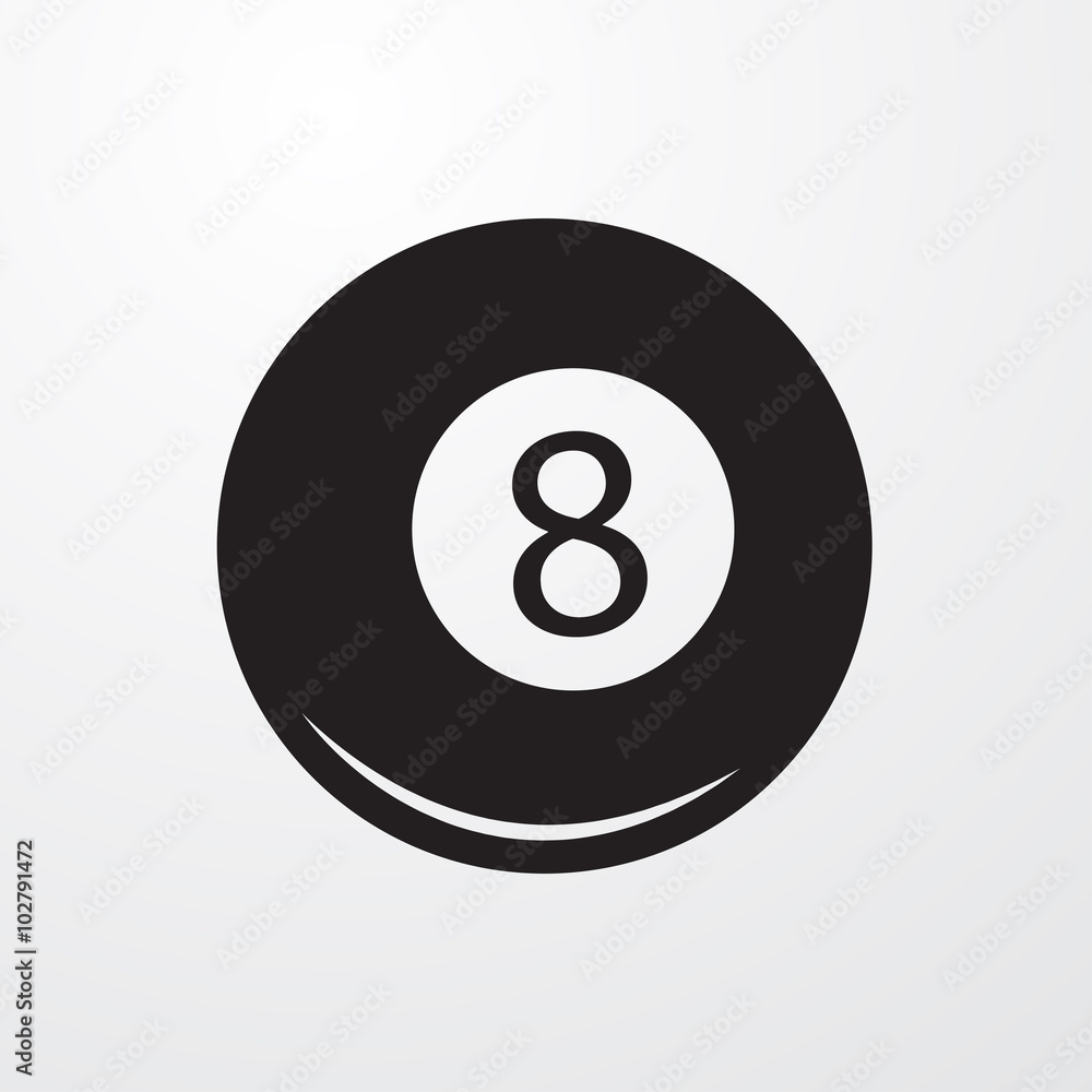 Billiards ball pool icon for web and mobile.