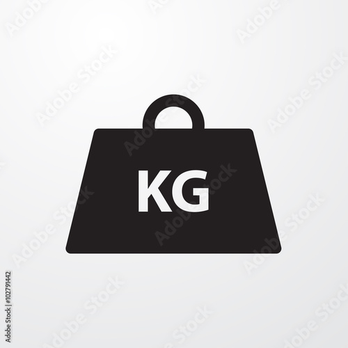 Weight kg icon for web and mobile