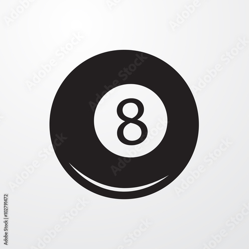 Billiards ball pool icon for web and mobile.