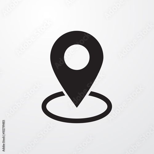 Map pin place marker icon for web photo