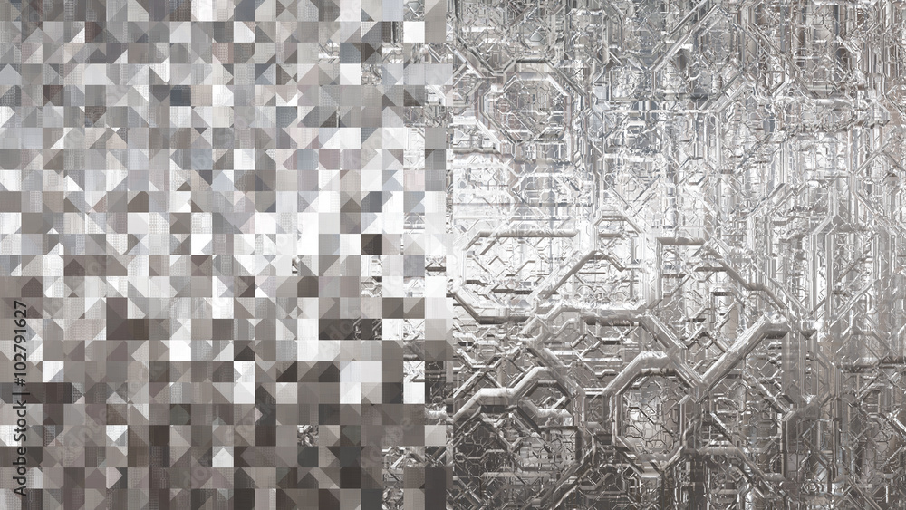 Set of abstract backgrounds silver