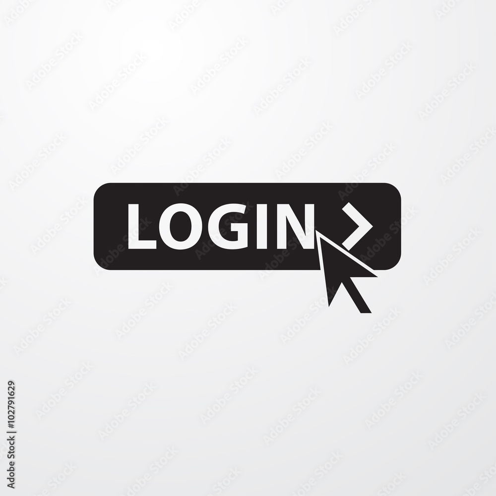 Login with mouse icon for web and mobile Login with mouse icon for web and mobile