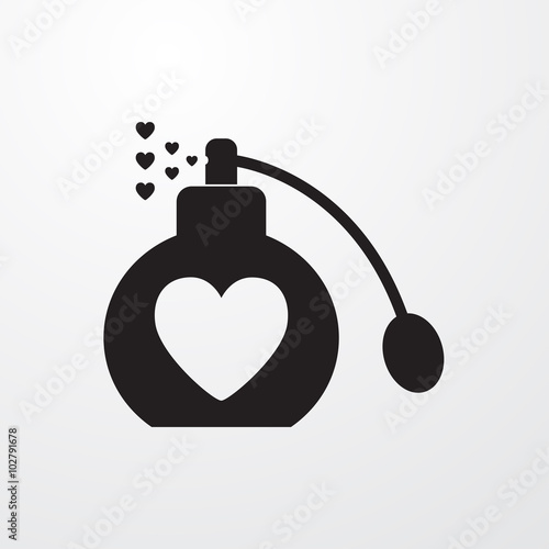 Perfume with heart icon
