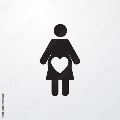Pregnant woman icon for web...