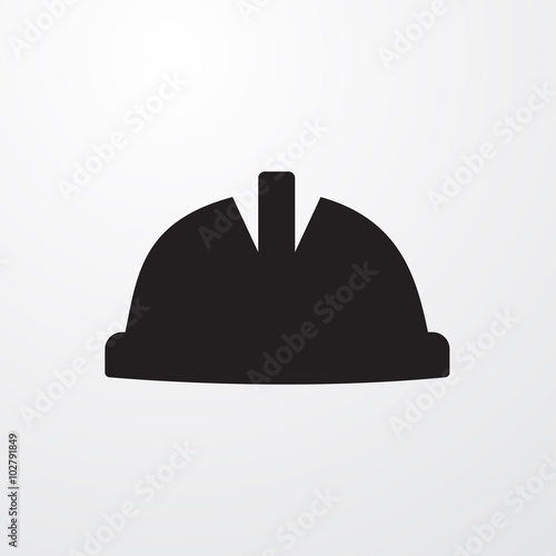 Safety worker hardhat icon ...
