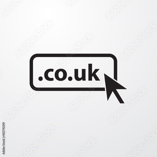 Domain CO UK icon. Top-level internet domain