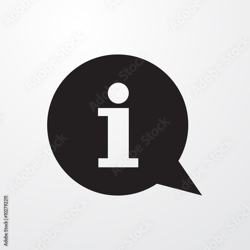 Info with bubble speech icon