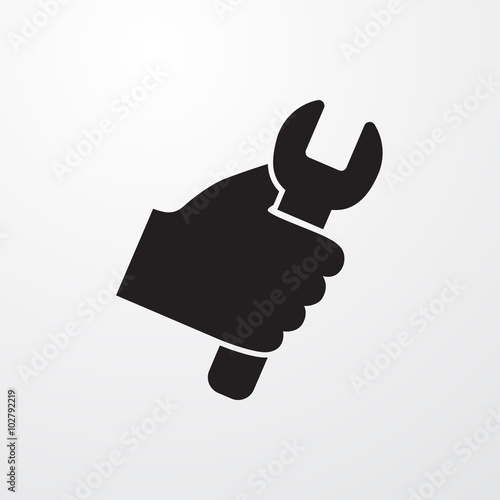 Work tool in hand icon