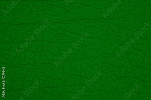 Green leather texture closeup, useful as background