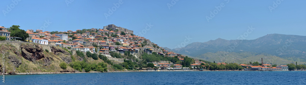Lesvos Panorama  Hotels restaurants and bars in the popular holiday destination of Molyvos.