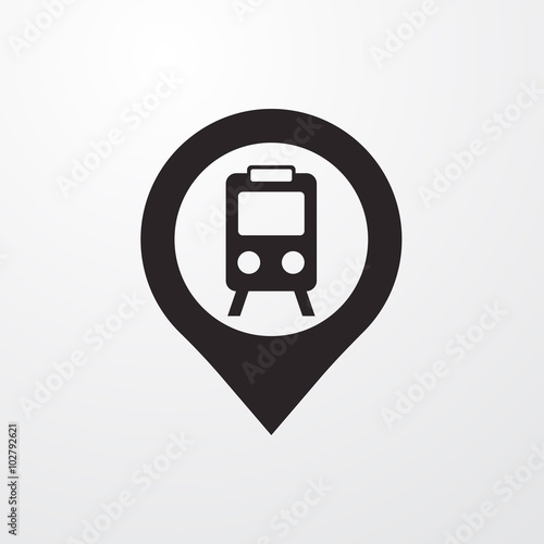 City railway station pin icon