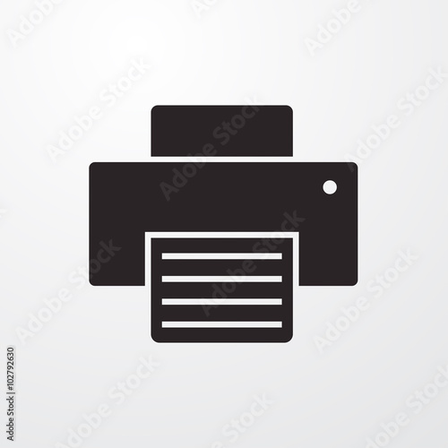 Printer icon for web and mo...
