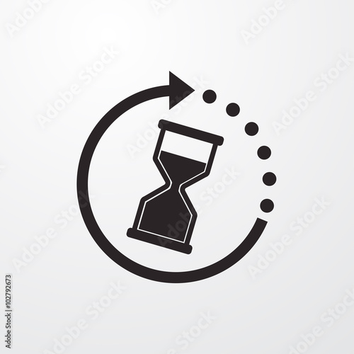 Hourglass icon for web and mobile