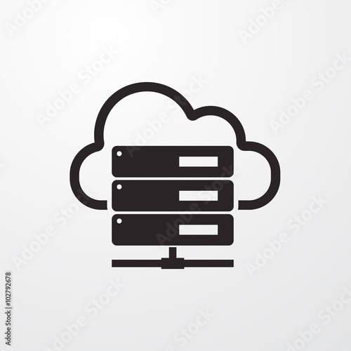 Hosting server icon for web and mobile