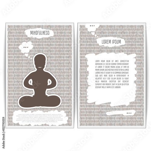 Mindfulness is in a yoga lotus pose.