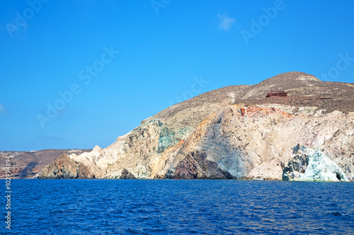 from the boat sea  n sea santorini greece © lkpro