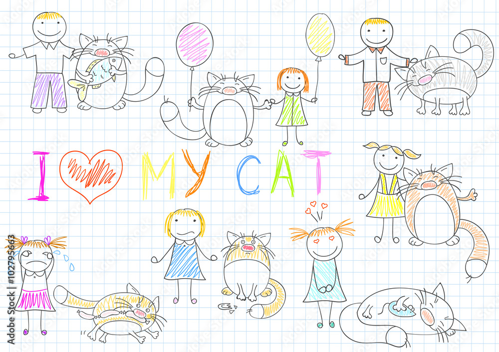 Children and cats Children and cats