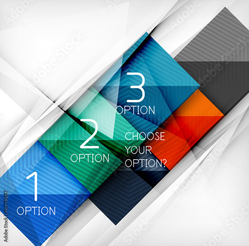 Paper square shapes banner