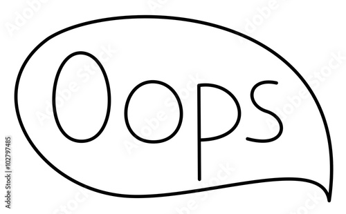 sprechblase "oops"